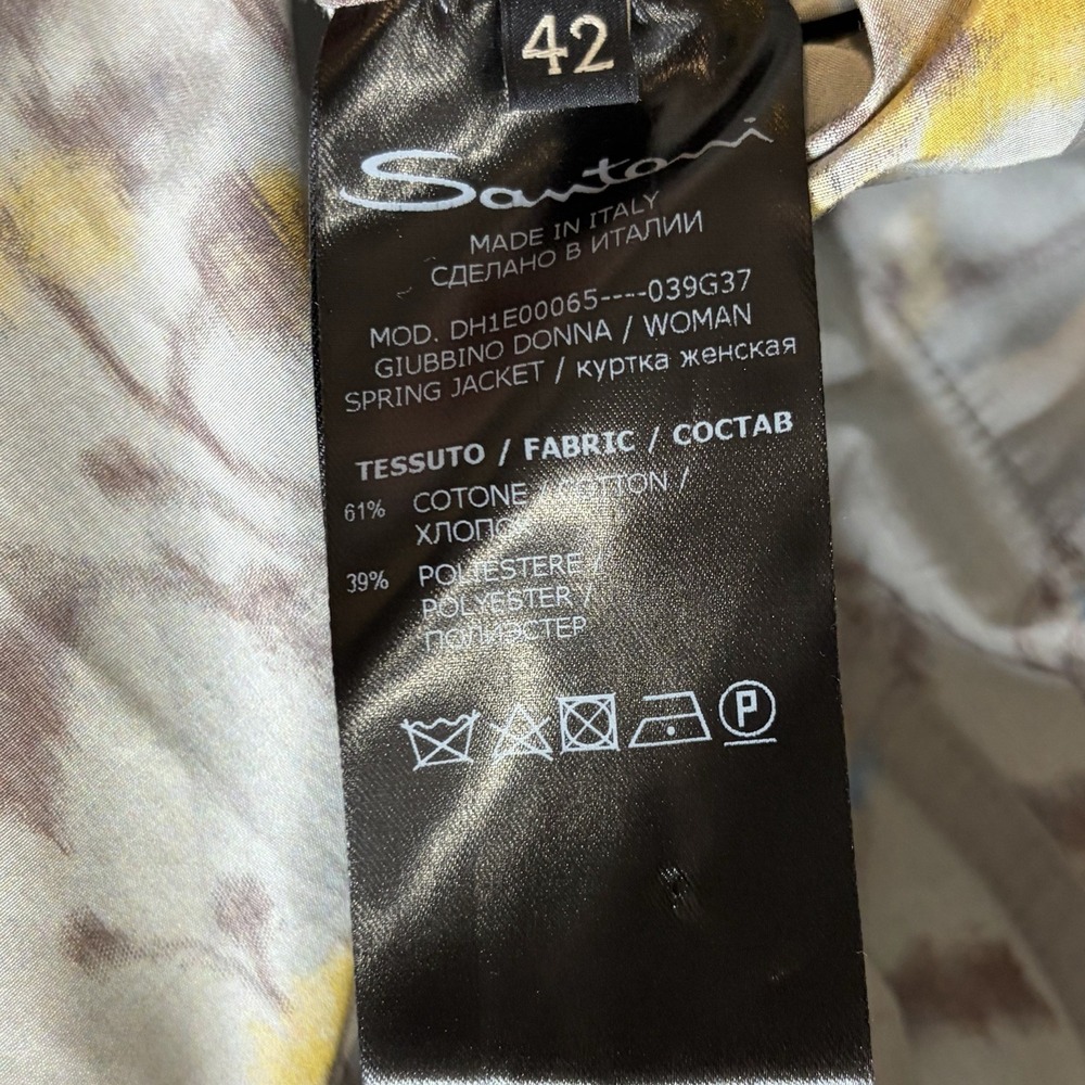 Santoni‎ Marco Zanini Runway Hooded Jacket Floral Windbreaker IT42 NWT Rare - Picture 7 of 12